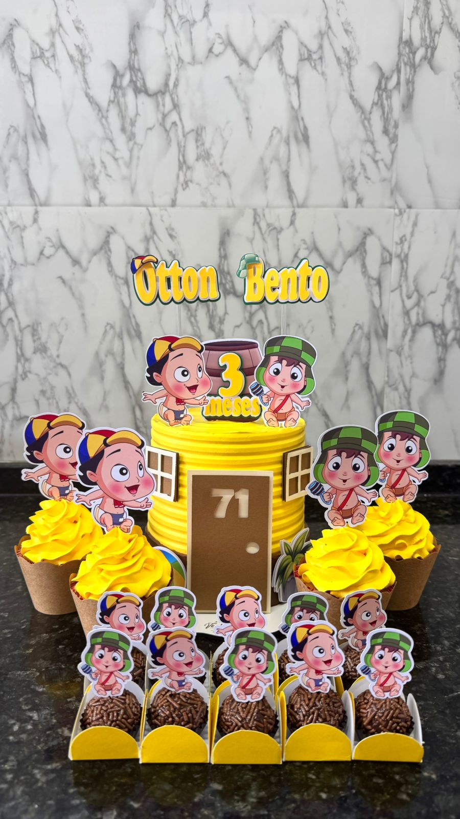 Kit Festa Grande (Bolo Médio, 30 Doces e 20 Salgados)